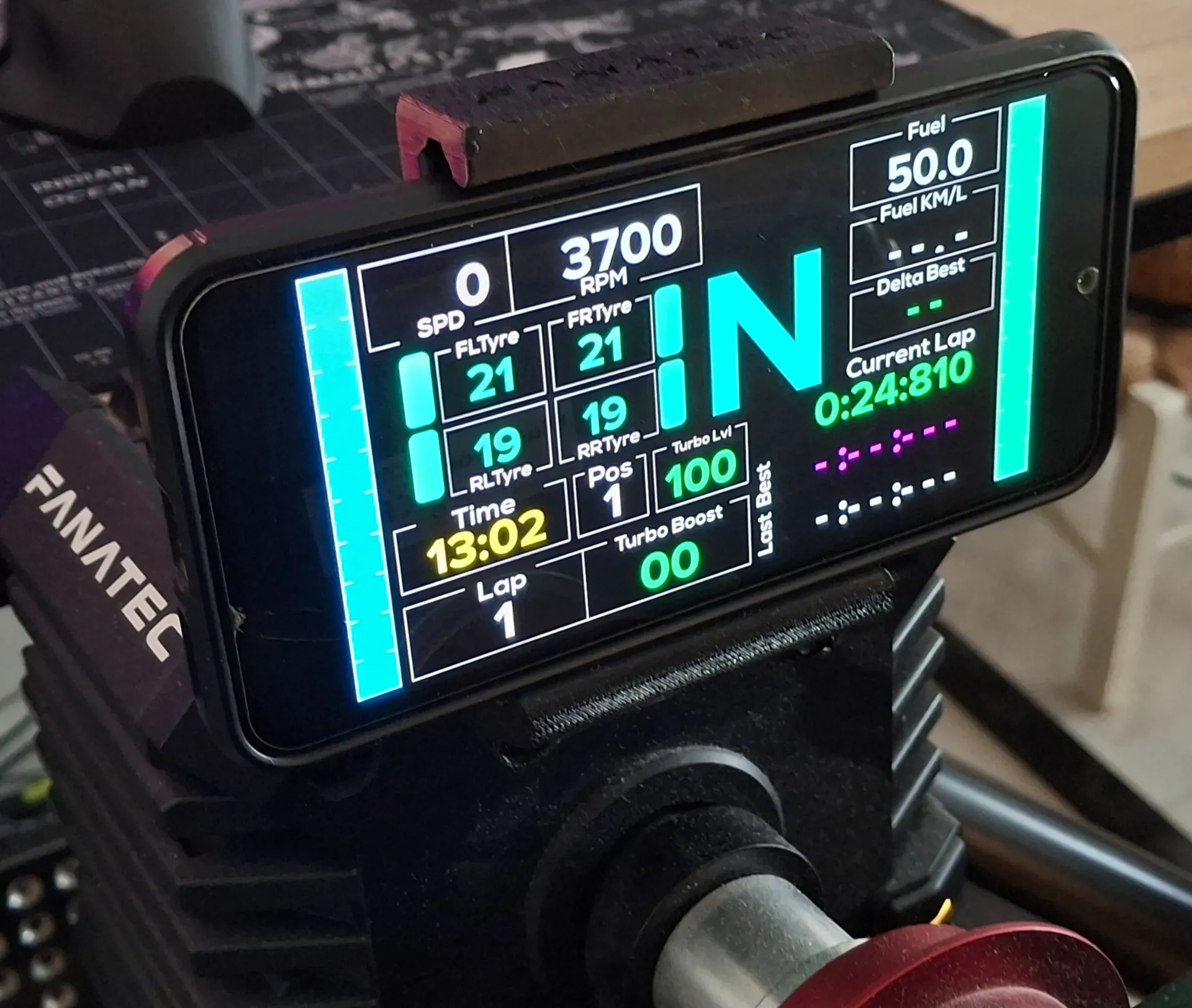 Support téléphone | Dashboard Simhub Compatible Fanatec