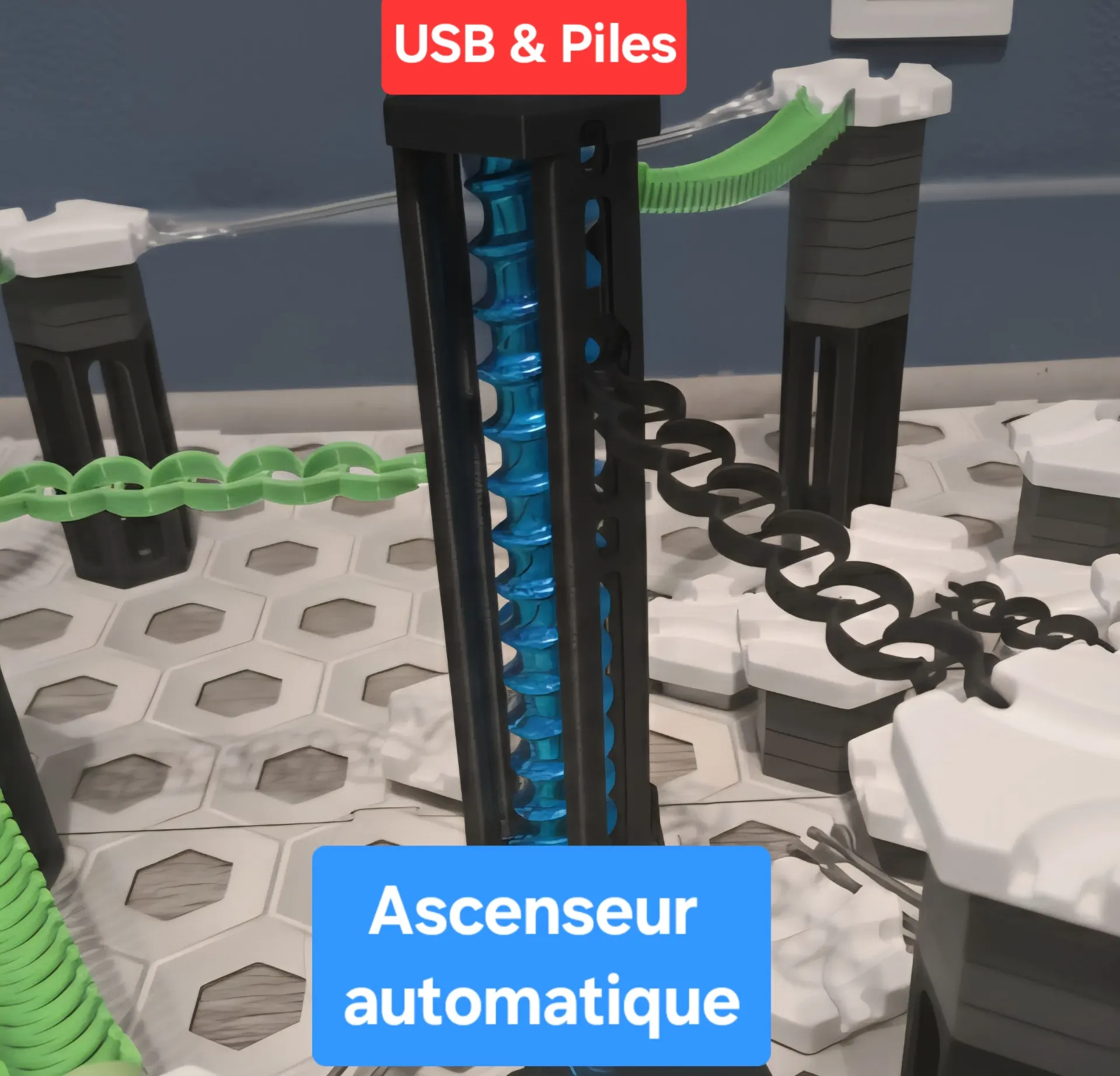 Ascenseur compatible Gravitrax - Version USB  + Piles